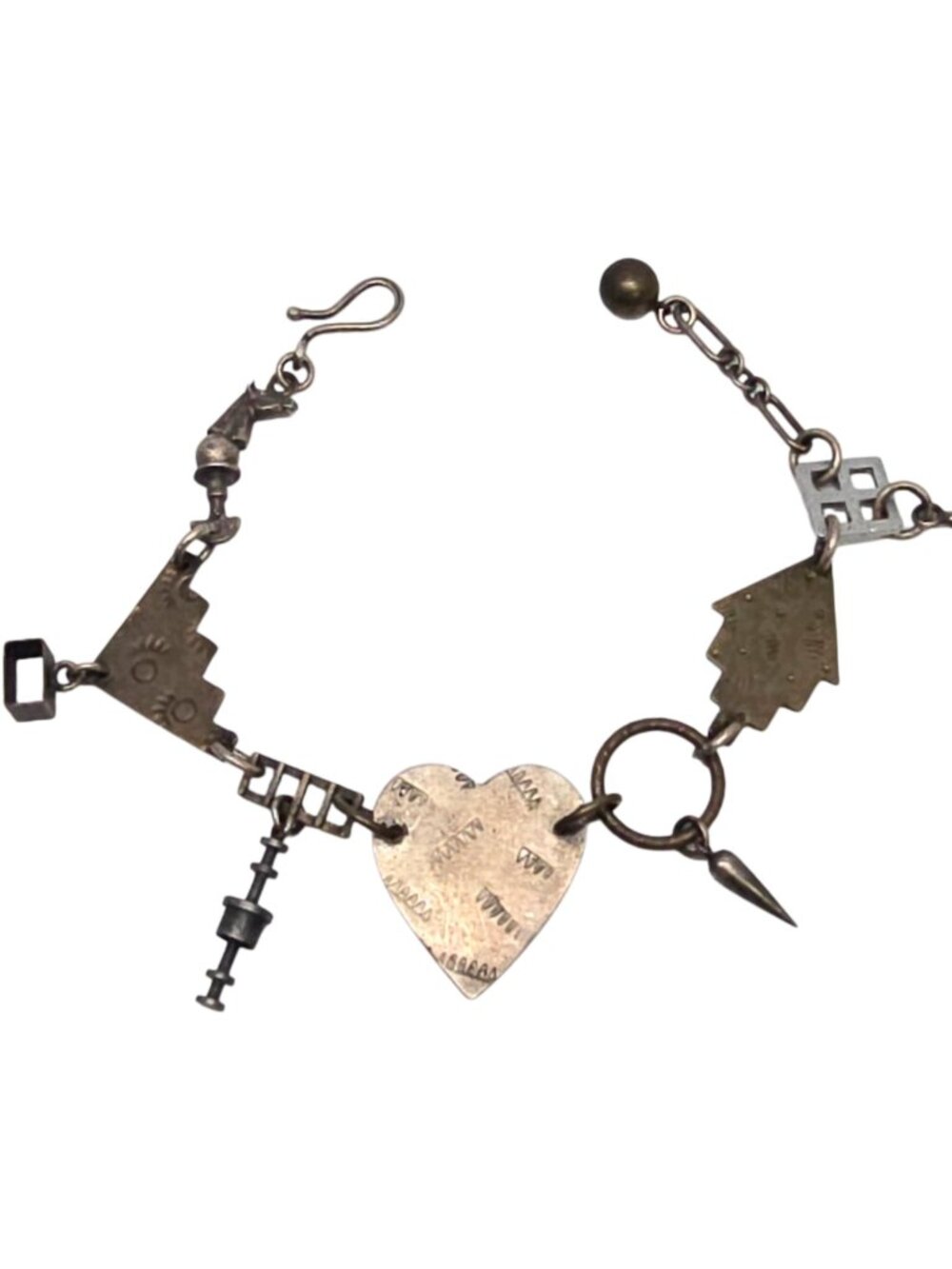Thomas Mann Sterling Silver Mixed Metal Steampunk Techno Romantic Bracelet 25913